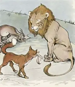 Lion, Fox and Ass